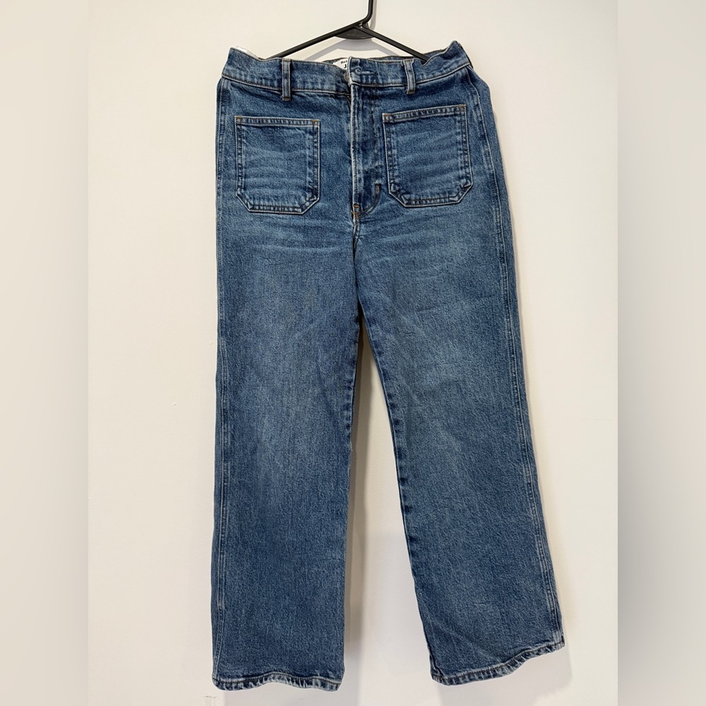 Reformation Alyssa Patch Pocket HighRise Wide Leg Jeans size 26